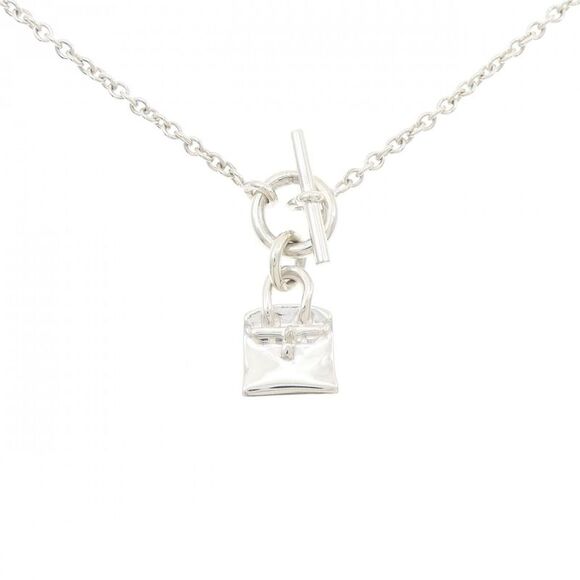 Hermes Amulette Birkin 925 Silver Necklace - Picture 1 of 6
